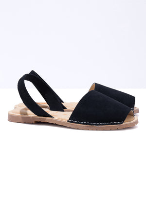 Noche Mimoso - Original Menorcan Sandals in Black Leather