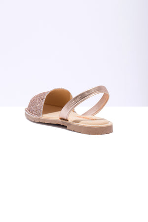 Rose Gold Glitter Mimoso Vegan - Original Menorcan Sandals