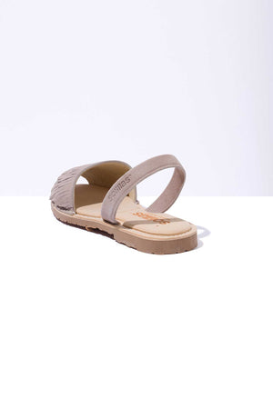 Pedra Franja Mimoso - Fringe Detail Leather Menorcan Sandals