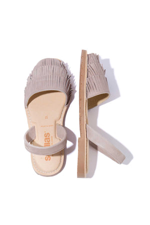 Pedra Franja Mimoso - Fringe Detail Leather Menorcan Sandals