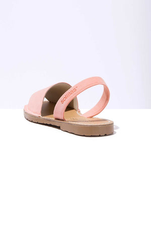 FLOR - Pink Suede Menorcan sandals