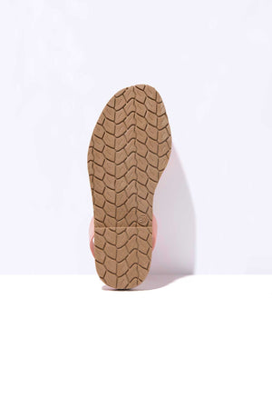 FLOR - Pink Suede Menorcan sandals