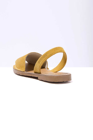 Mustard - Original Menorcan Sandals in Yellow Suede