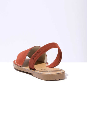 ROJA - Terracotta Red Suede Menorcan sandals
