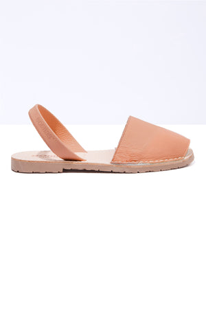 Rosalba - Coral Blush Leather Menorcan sandals