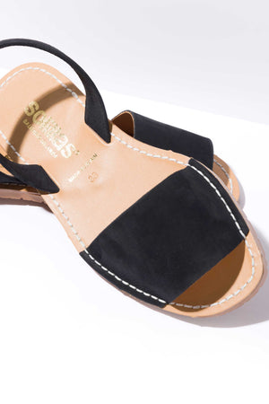 NOCHE FRESCA - Black Menorcan sandals