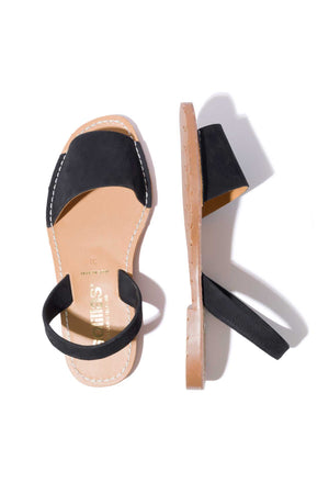NOCHE FRESCA - Black Menorcan sandals