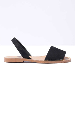 NOCHE FRESCA - Black Menorcan sandals