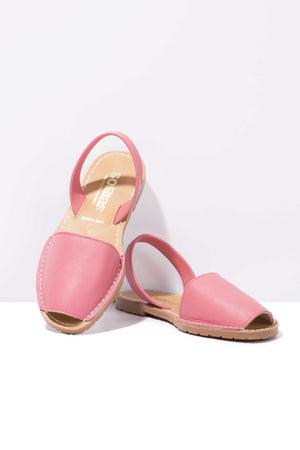 SORBETE ORIGINAL - Pink Leather Menorcan Sandals