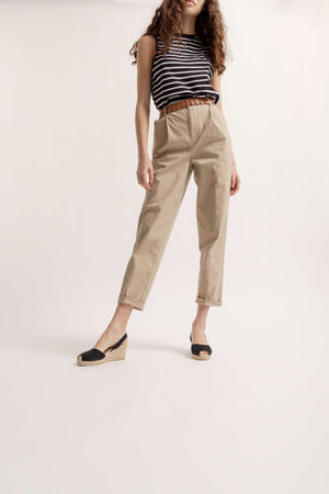 NOCHE LALIA - Espadrille Wedge Black Leather Menorcan Sandals