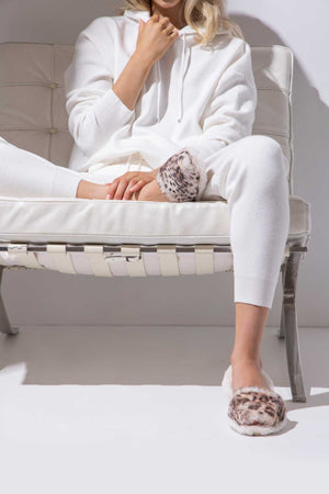 LEOPARDO CASA - Leopard Fluffy Balearic Slippers