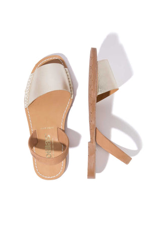 TERROSO ORO FRESCA - Gold & Tan Menorcan sandals