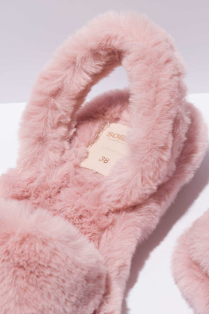 MIA CASA - Pink Fluffy Balearic Slippers