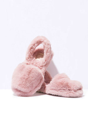 MIA CASA - Pink Fluffy Balearic Slippers