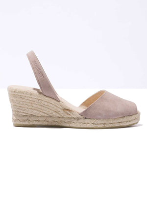 PEDRA LALIA - Espadrille Wedge Grey Suede Menorcan Sandals