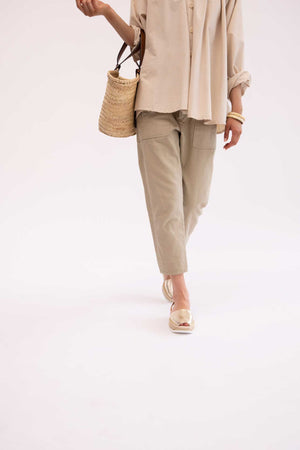 TERROSO ORO CARME - Espadrille Flatform Gold & Tan Leather Menorcan Sandals