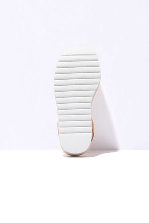 TERROSO ORO CARME - Espadrille Flatform Gold & Tan Leather Menorcan Sandals
