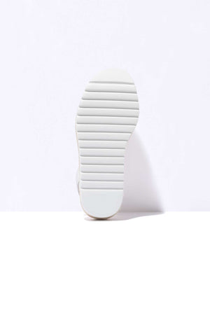 BLANCO CARME - Espadrille Flatform White Woven Leather Menorcan Sandals
