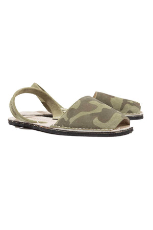 Khaki Camo - Camoflague Suede sandals - Men