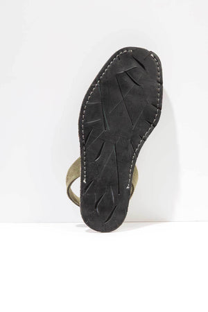 Khaki Camo - Camoflague Suede sandals - Women