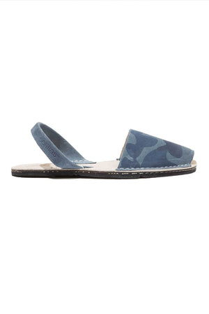Navy Camo - Camoflague Suede sandals - Women