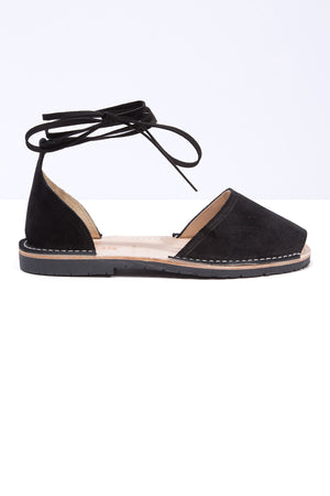 Pantera - Suede Ankle Tie Sandals