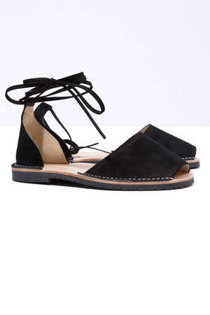 Pantera - Suede Ankle Tie Sandals