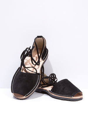 Pantera - Suede Ankle Tie Sandals