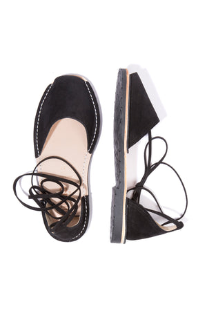 Pantera - Suede Ankle Tie Sandals