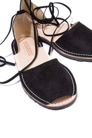 Pantera - Suede Ankle Tie Sandals