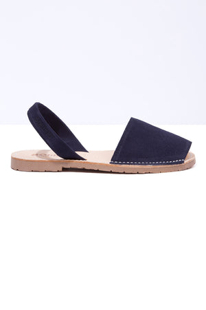Lalla - Navy Leather Menorcan Sandals