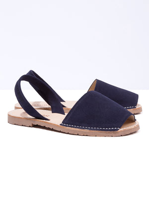 Lalla - Navy Leather Menorcan Sandals