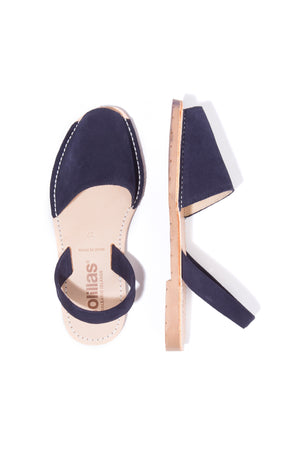 Lalla - Navy Leather Menorcan Sandals