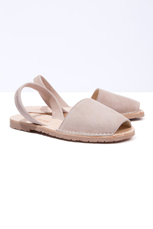 CALMA - Original Menorcan Sandals in Taupe Suede Leather