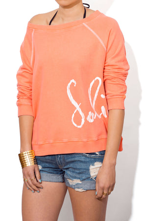 Women's Slouchy Sweatshirt - Scribble Logo