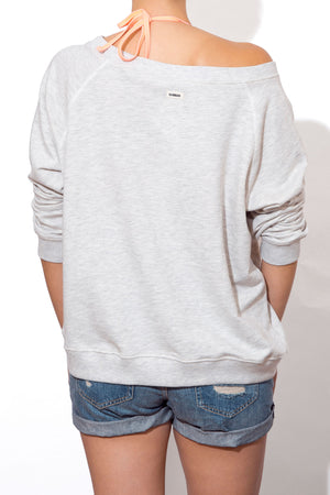 Women's Slouchy Sweatshirt - Grey Logo