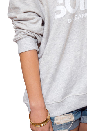 Women's Slouchy Sweatshirt - Grey Logo