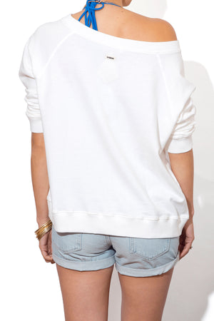 Women's Slouchy Beach Sweatshirt - Scribble Logo