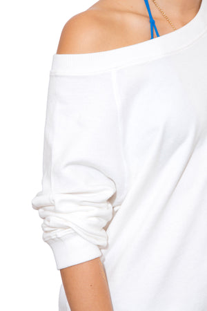 Women's Slouchy Beach Sweatshirt - Scribble Logo