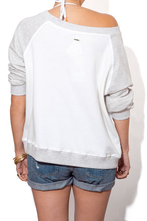 Women's Slouchy Sweatshirt - Two Tone