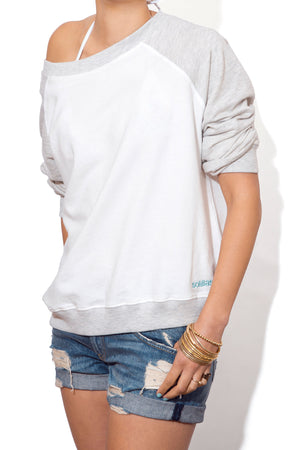 Women's Slouchy Sweatshirt - Two Tone