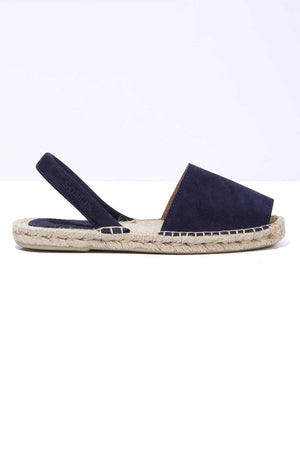 NAVY ESTRELLA - Navy Suede Espadrille Menorcan sandals