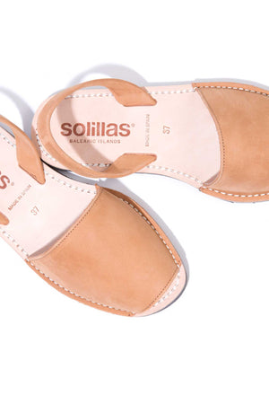 Cuero - Original Menorcan Sandals in Tan Nubuck Leather