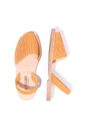 ILLA - Original Menorcan Sandals in Tan Woven Suede Leather