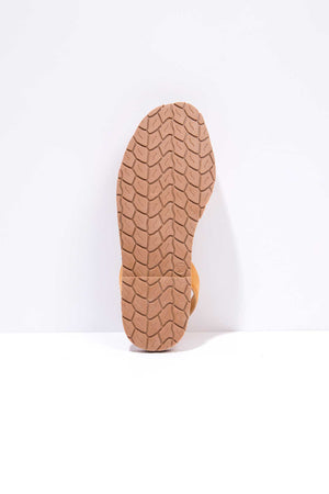 ILLA - Original Menorcan Sandals in Tan Woven Suede Leather
