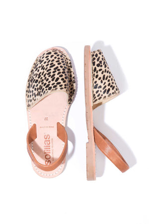 Leopardo - Fur Leather Menorcan sandals