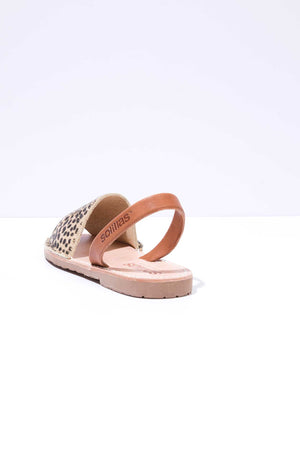 Leopardo - Fur Leather Menorcan sandals