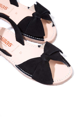 Noche Lazo - Bow Detail Suede sandals