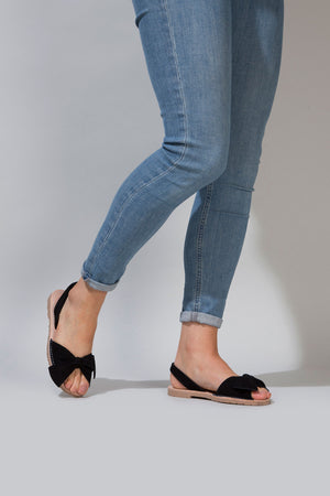 Noche Lazo - Bow Detail Suede sandals