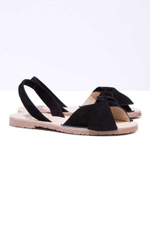 Noche Lazo - Bow Detail Suede sandals